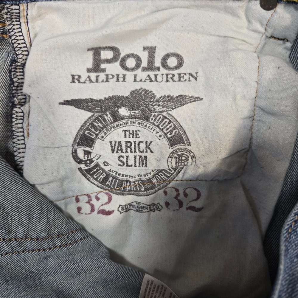 Polo Ralph Lauren Jeans Mens 32x32 The Varick Slim Straight Blue stretch - Picture 3 of 10